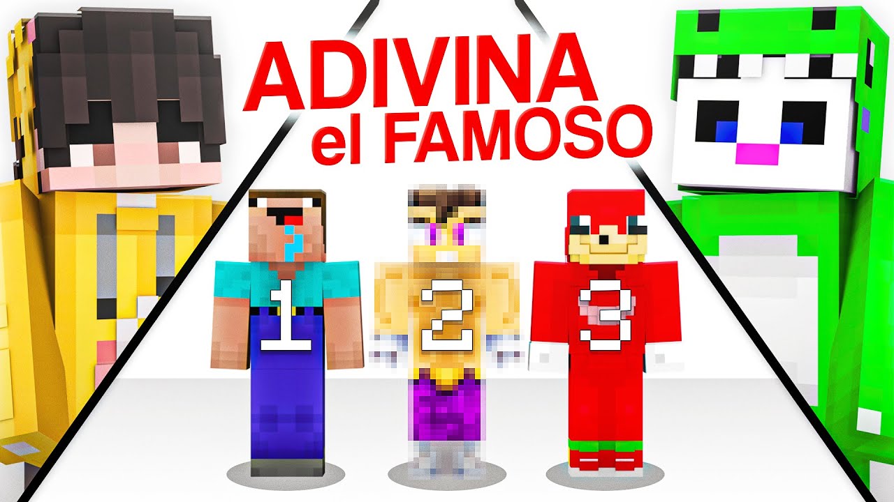 Adivina el YouTuber FAMOSO en MINECRAFT con SHADOUNE y CONTER